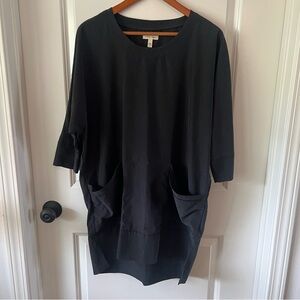 silence + noise Black Relaxed Boxy Tunic Top